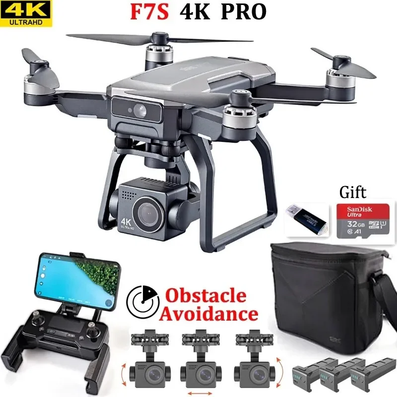 Drone Camera 4K - SJRC F7s 4K 프로 드론, 장애물