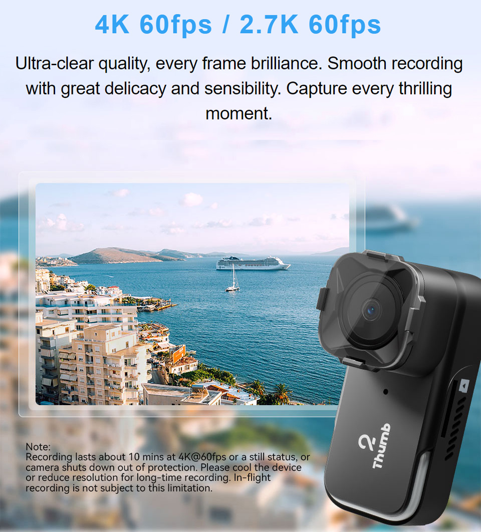 새로운 버전 RunCam Thumb 2 4K 2.7K  - Drone Camera 4K 리뷰 및 가격
